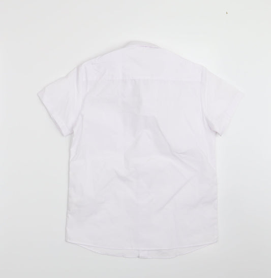 George Boys White Basic Button-Up Size 7-8 Years
