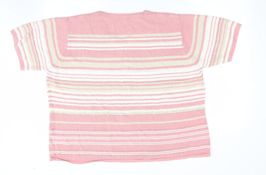 Womens UK Size Preworn Pink Pullover Jumper
