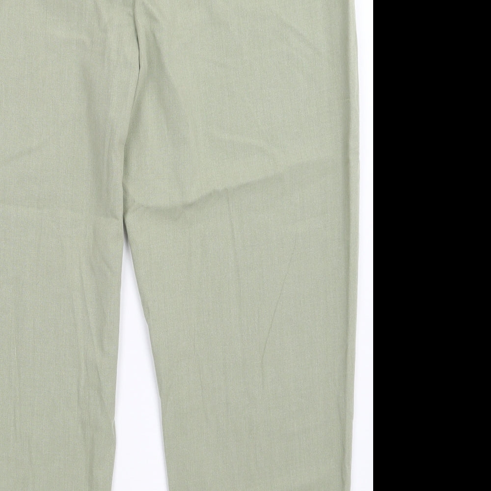 Womens UK Size 22 Design essentials Regular Fit Green Trousers