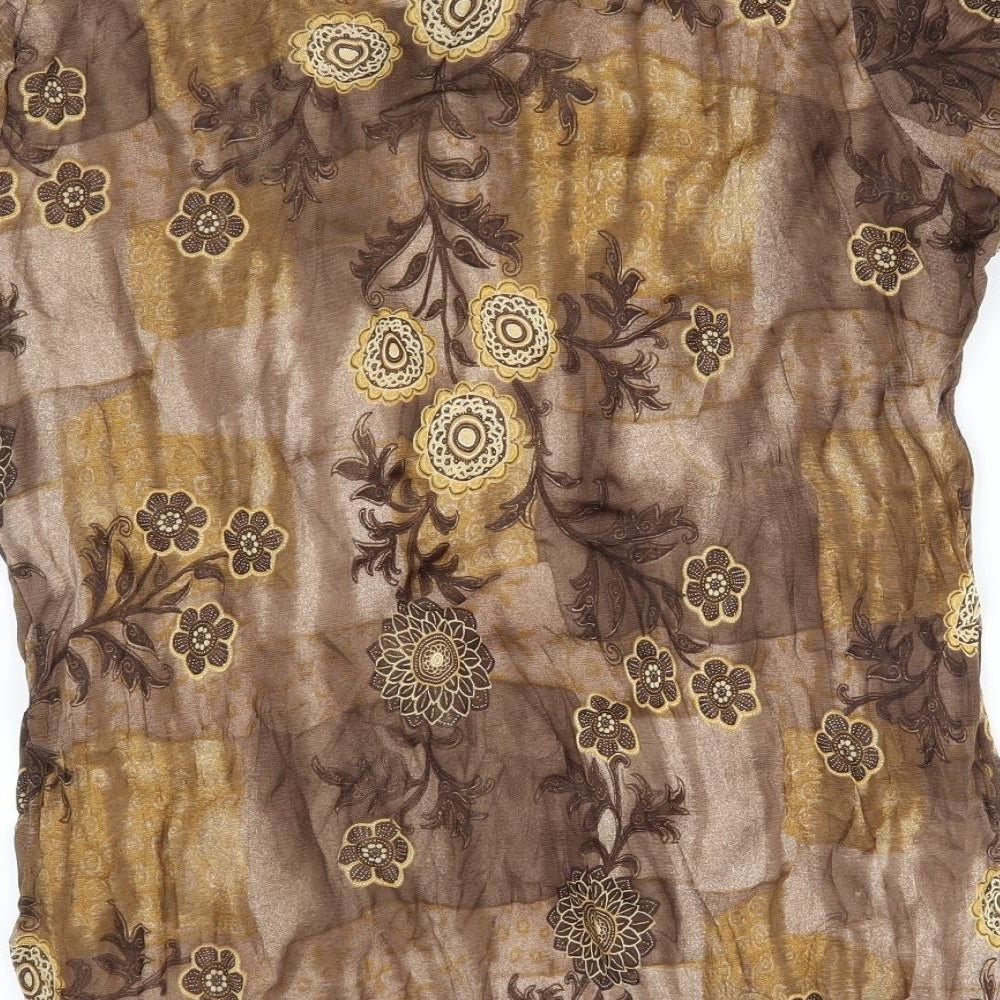 Womens UK Size 20 Preworn Brown Basic Blouse