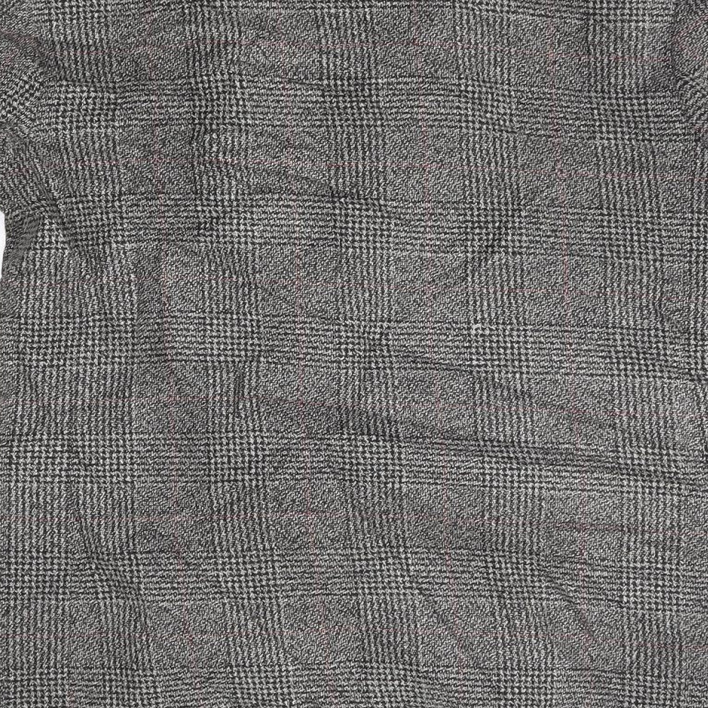 Primark Womens Grey Plaid Jacket Blazer Size 8