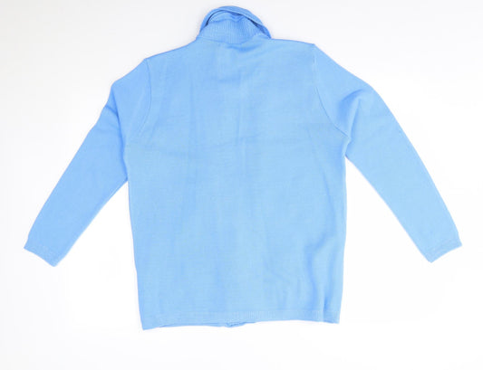 Envy Womens Blue Cardigan Jumper Size M