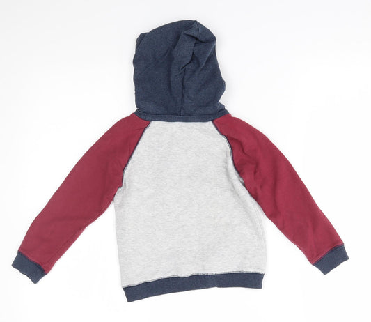 Little Me Boys Red Pullover Hoodie Size 4 Years - dog with glasses