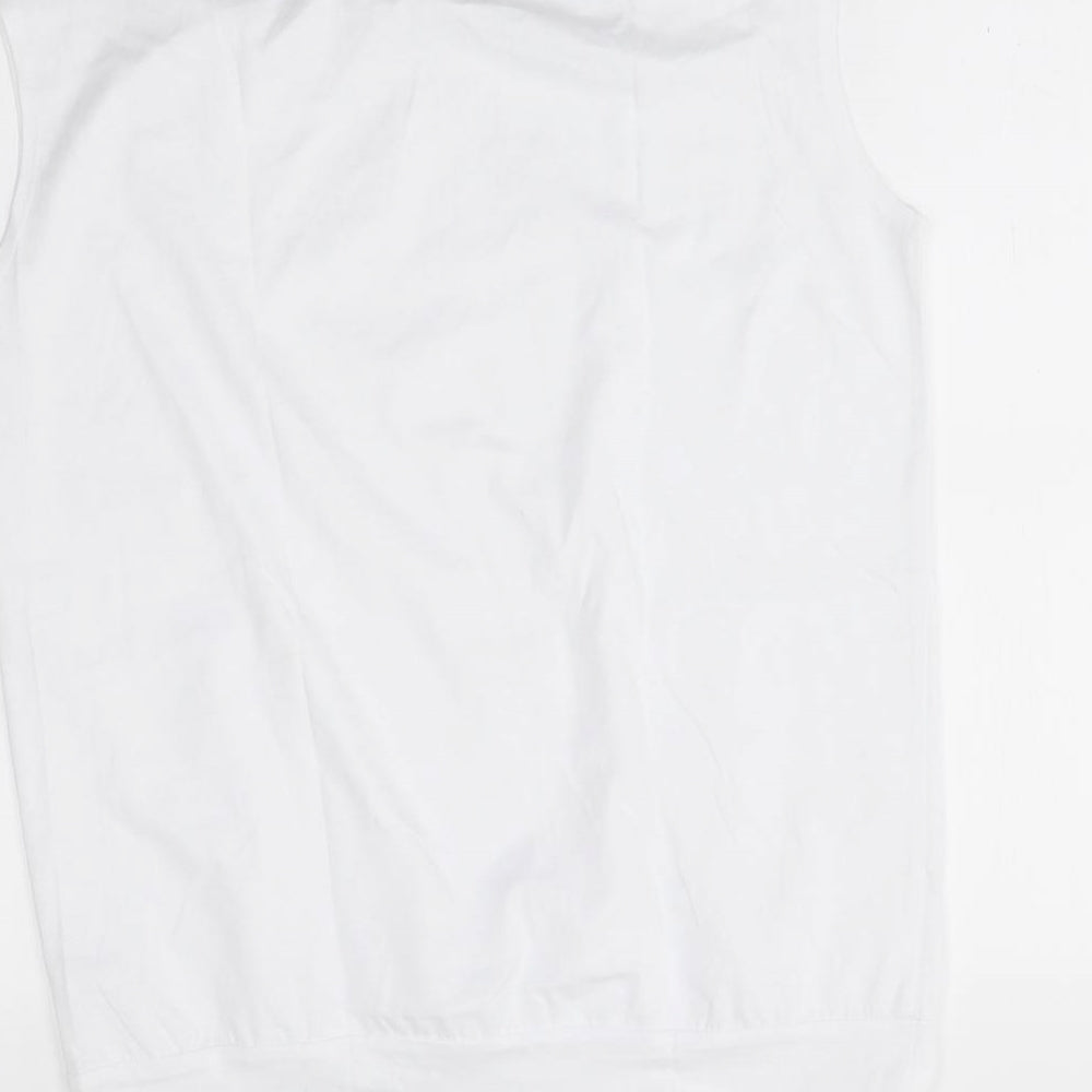 B&C Womens White Basic Tank Size M