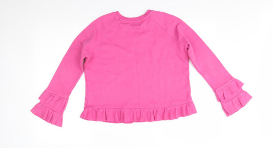 River Island Girls Pink Pullover Jumper Size 11-12 Years - believe in yourself