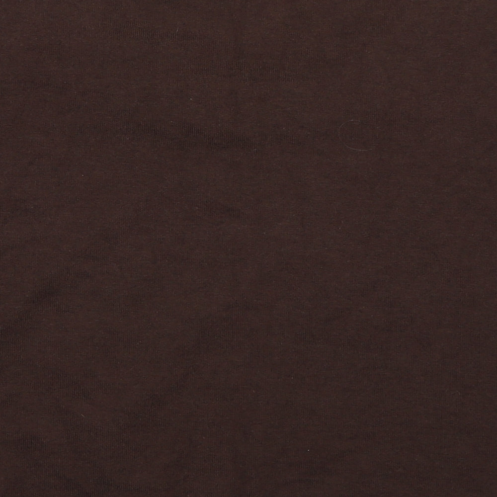 CC Petite Womens Brown Pullover Jumper Size L - Embelished Neckline