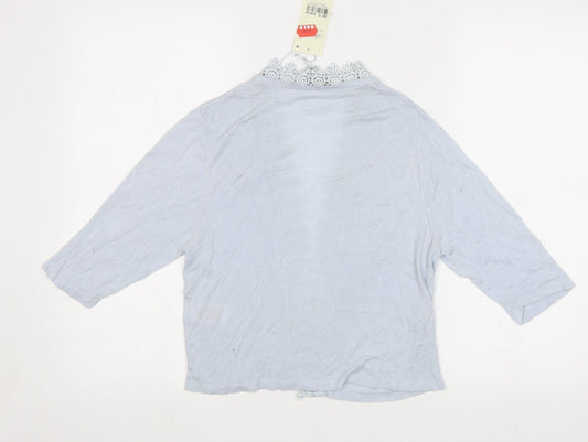 Womens UK Size 10 Peacocs Blue Cardigan Jumper