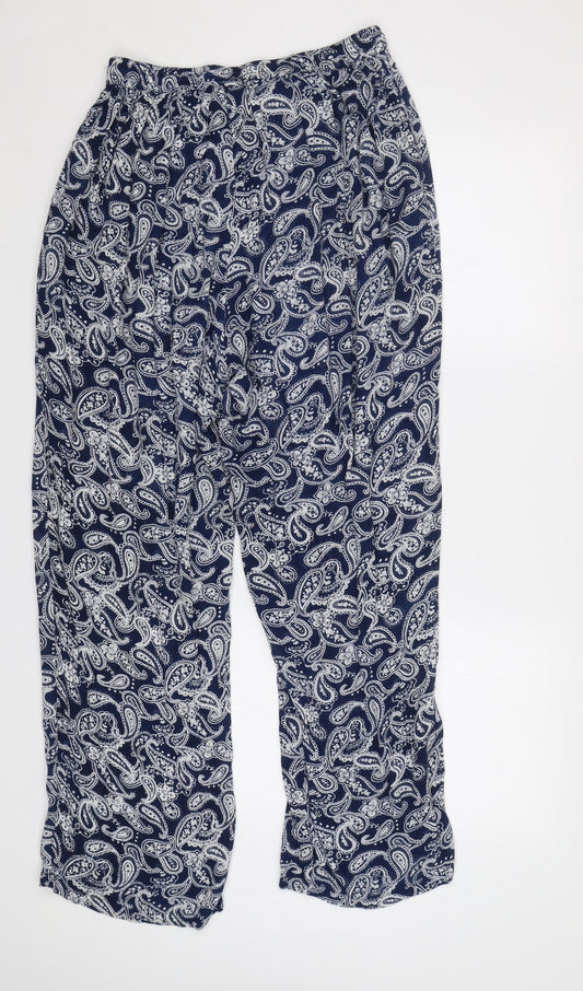 Womens UK Size 12 Alexandra Regular Fit Blue Trousers
