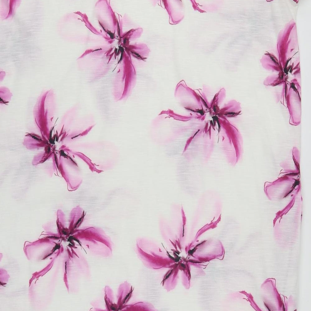 QED London Womens Multicoloured Floral Basic Blouse Size L