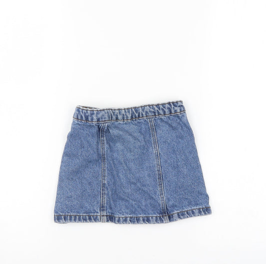 Denim & Co. Girls Blue Denim A-Line Skirt Size 3-4 Years