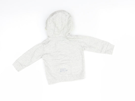 M Baby Grey Full Zip Jumper Size 3-6 Months - frog