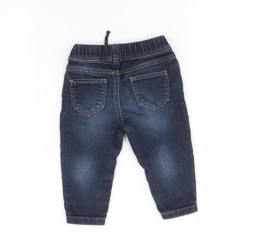 Denim Co Baby Blue Jogger Trousers Size 6-9 Months