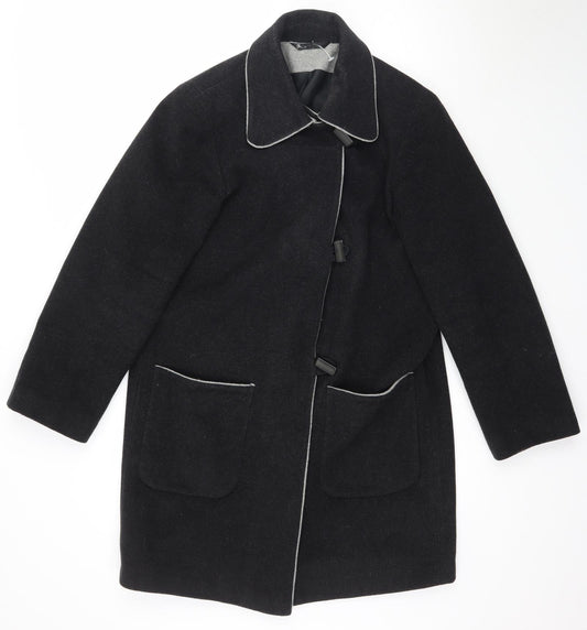 Womens UK Size 10 BHS Black Overcoat
