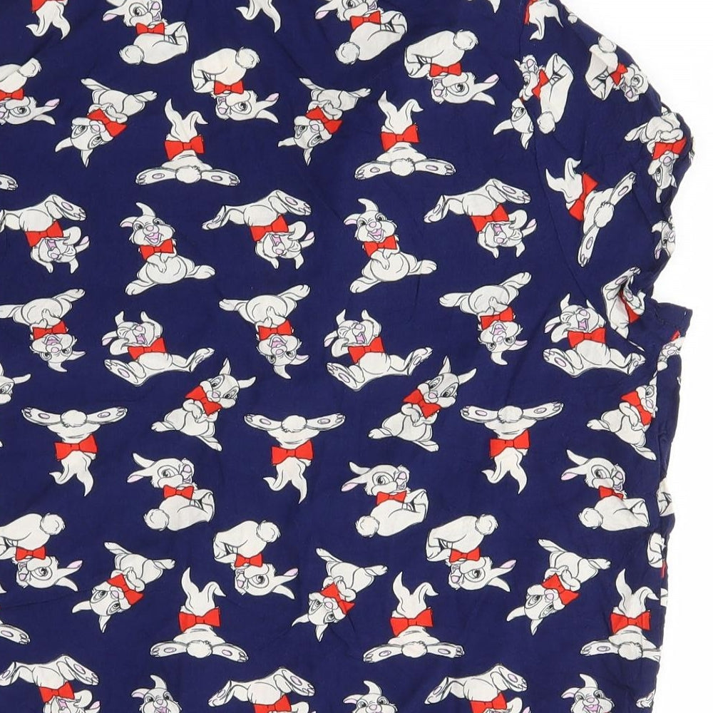 Primark Womens Multicoloured Solid Top Pyjama Top Size 6 - Disney