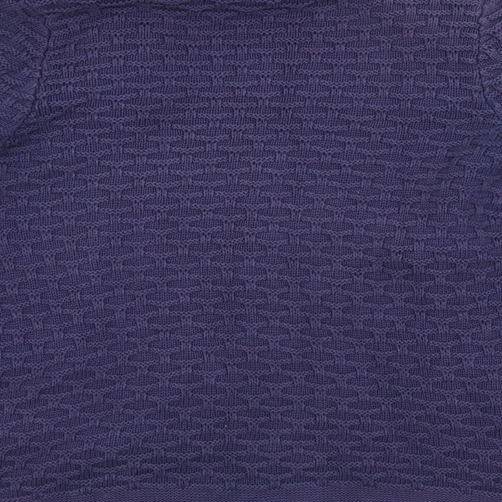 Gap Womens Purple Argyle/Diamond Cardigan Jumper Size XL