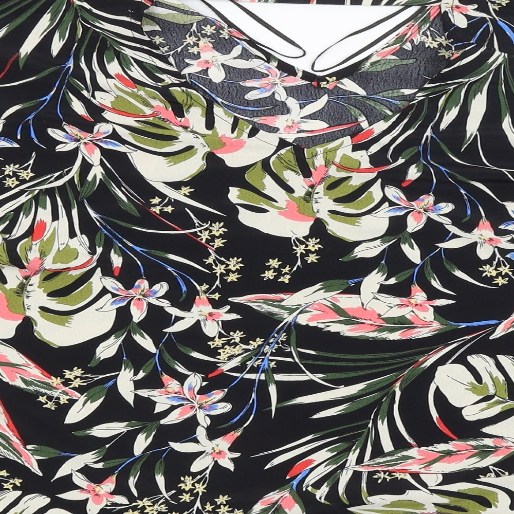 Womens UK Size 8 Preworn Black Basic Blouse