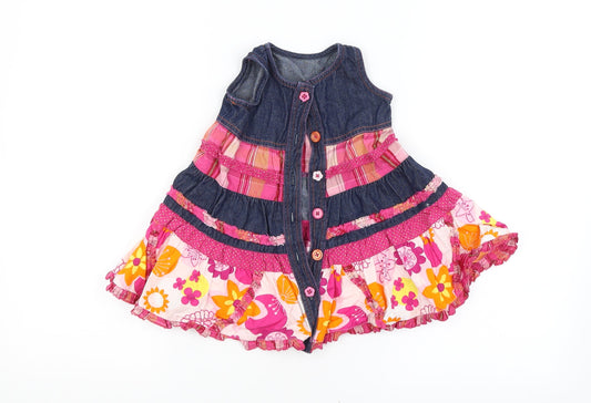 M&S Girls Multicoloured Floral A-Line Size 3-6 Months