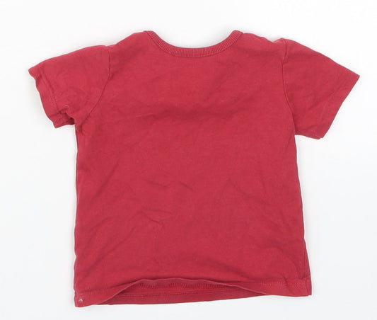 George Baby Red Basic T-Shirt Size 6-9 Months - My Crew Mummy and Daddy