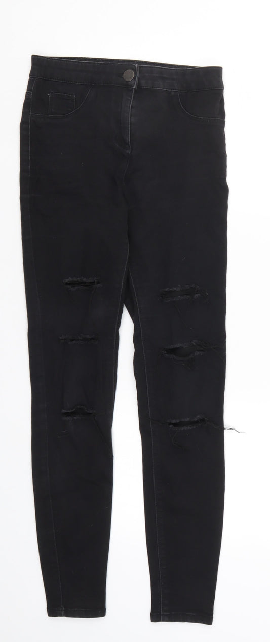 Womens UK Size 8 Matalan Regular Fit Skinny Black Jeans