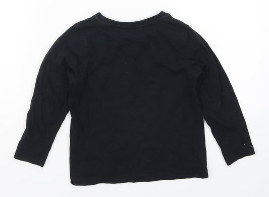 George Boys Black Basic T-Shirt Size 4-5 Years - Green Arrows