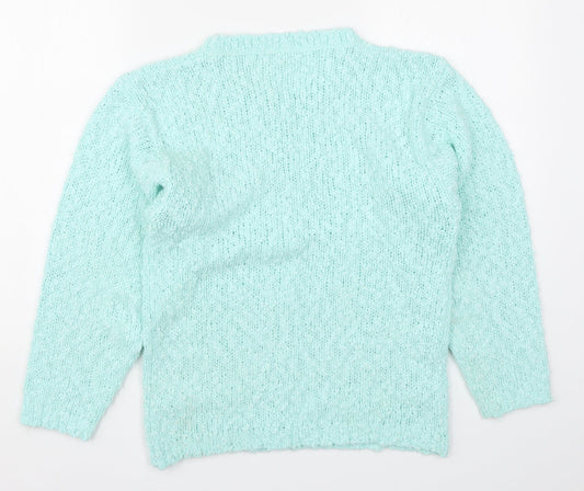 GI Womens Blue Knit Pullover Jumper Size 12