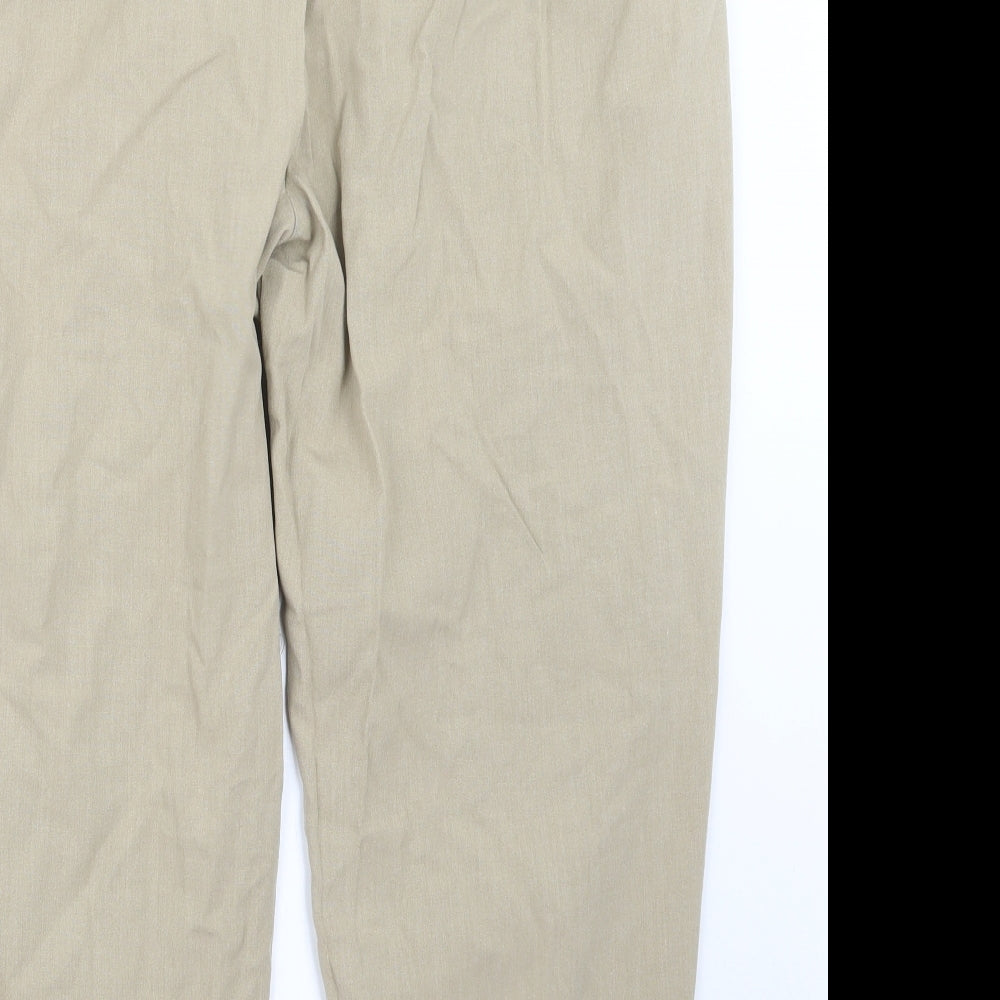 Womens UK Size 22 Design Essentials Regular Fit Beige Trousers