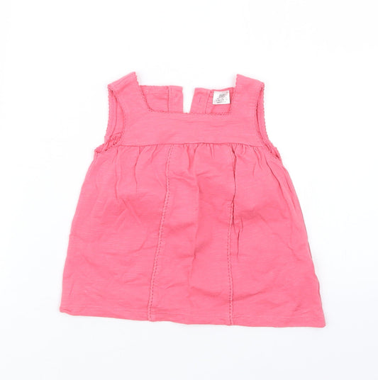 F&F Girls Pink T-Shirt Dress Size 12-18 Months