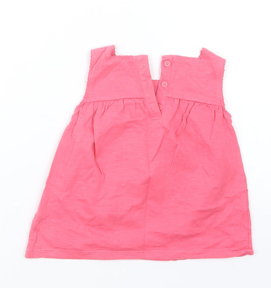 F&F Girls Pink T-Shirt Dress Size 12-18 Months