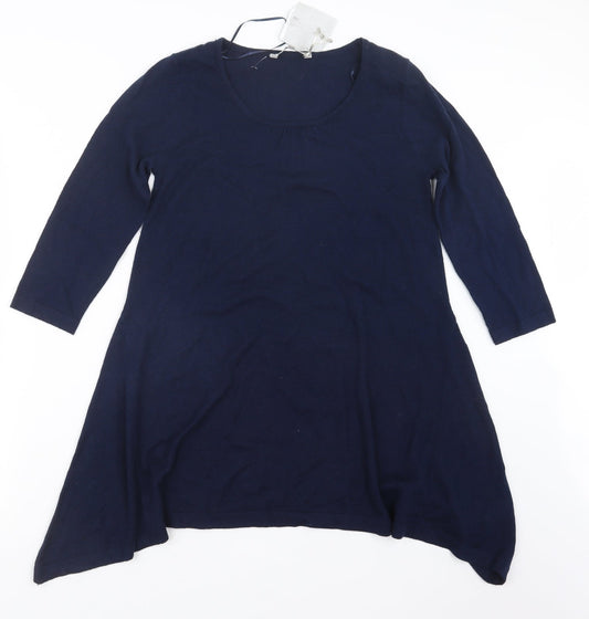 Womens UK Size S Pebble Bay Blue Pullover Jumper