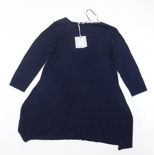 Womens UK Size S Pebble Bay Blue Pullover Jumper