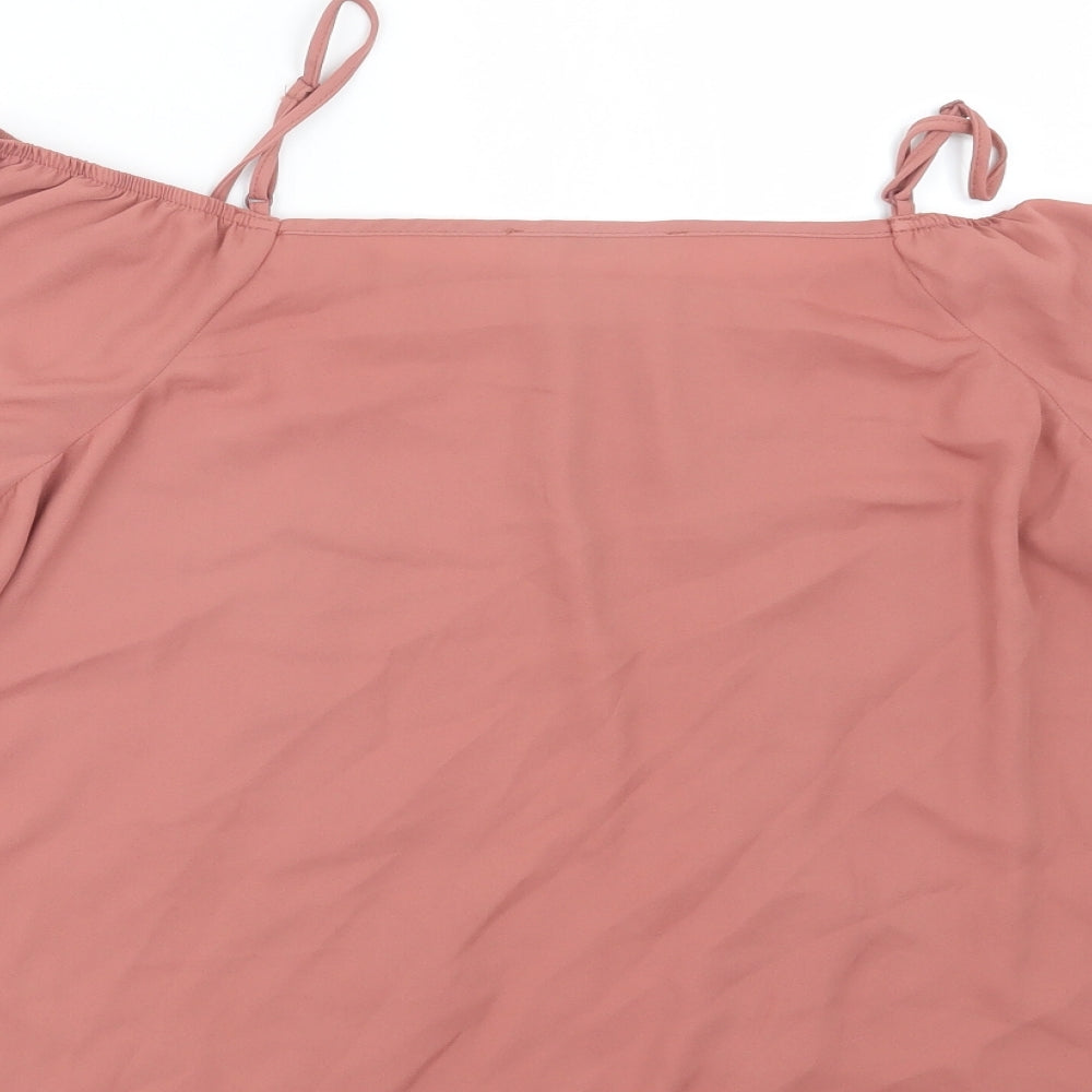 George Womens Pink Basic Blouse Size 12