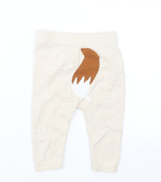 TU Baby Beige Knit Capri Trousers Size 3-6 Months