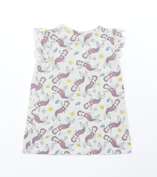 Pep&Co Girls Grey Geometric Basic T-Shirt Size 18-24 Months