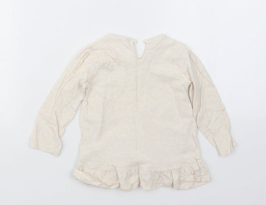 George Girls Beige Basic T-Shirt Size 9-12 Months