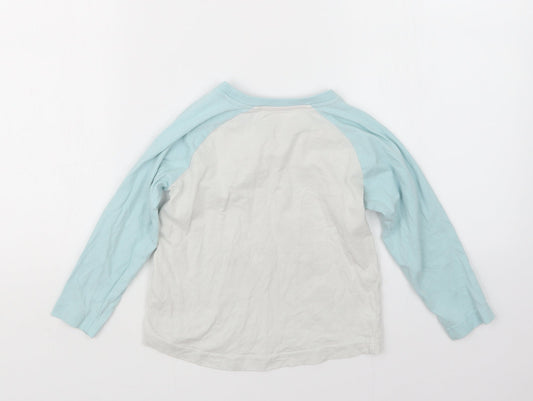 Matalan Girls Blue Geometric Top Pyjama Top Size 5 Years