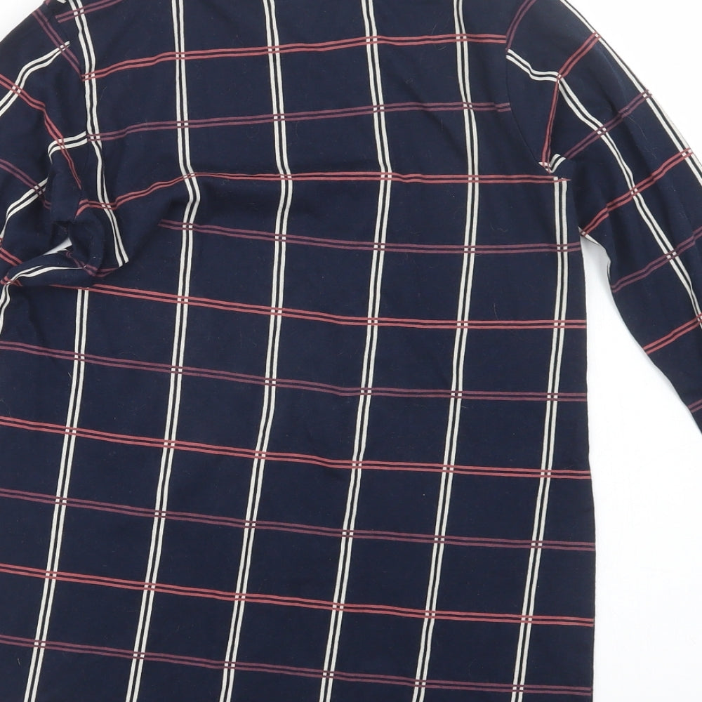 Crafted Girls Blue Check Basic T-Shirt Size 11-12 Years