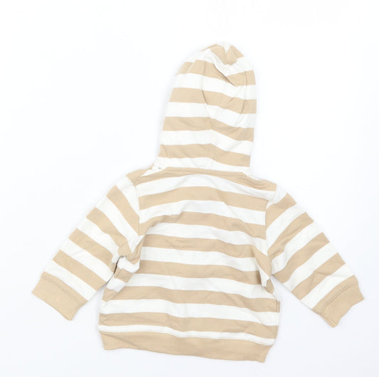 Little Me Boys Beige Striped Jacket Size 6-9 Months