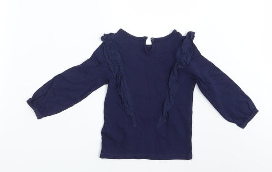 F&F Girls Blue Basic T-Shirt Size 24 Months