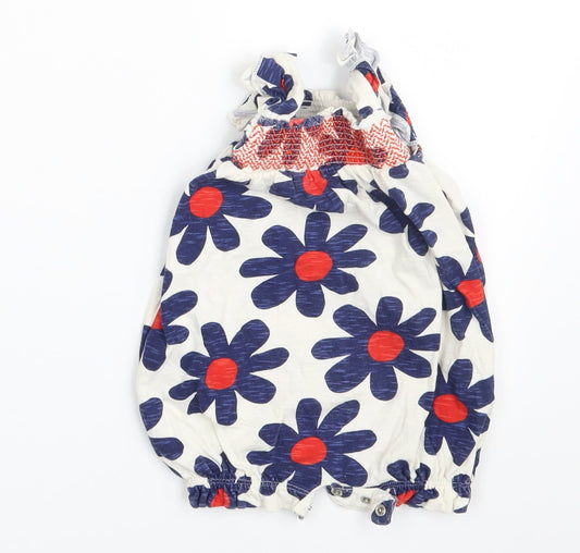 NEXT Girls Ivory Floral Basic T-Shirt Size 3-6 Months