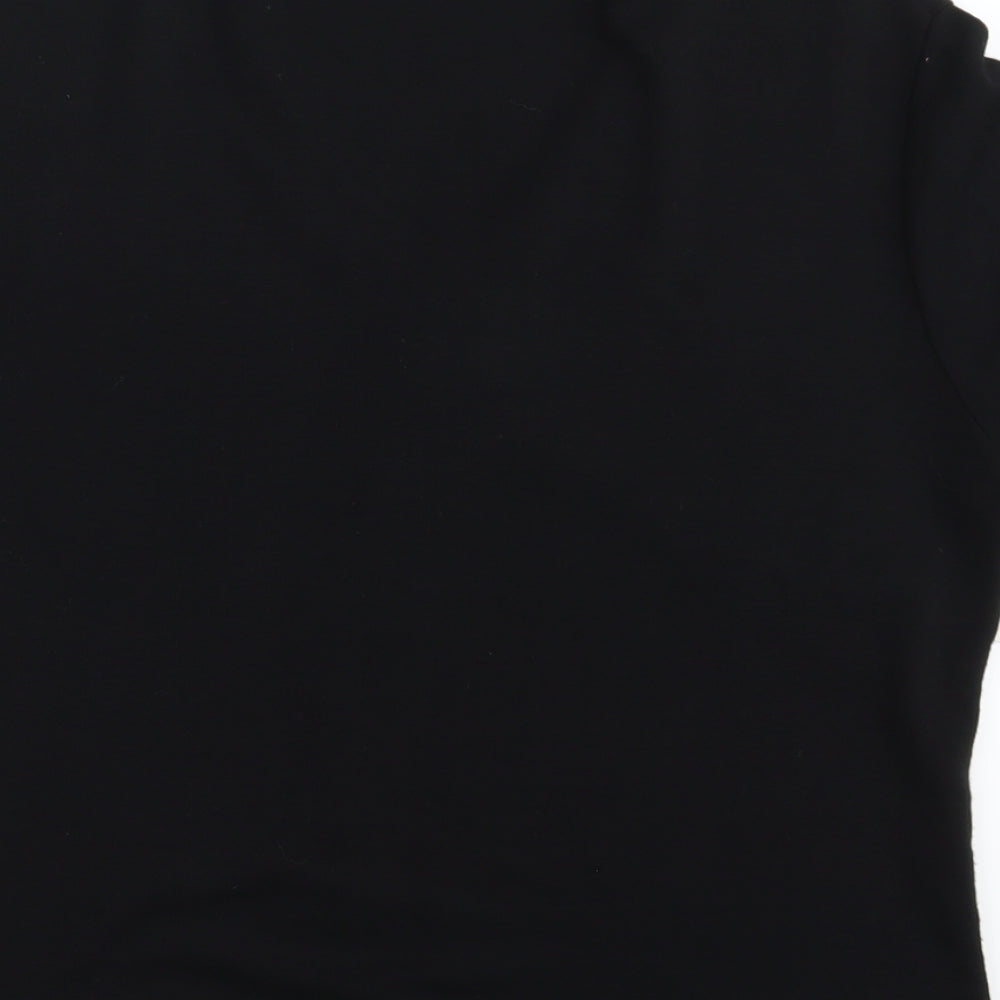 Womens UK Size 16 Sonic Black Basic T-Shirt