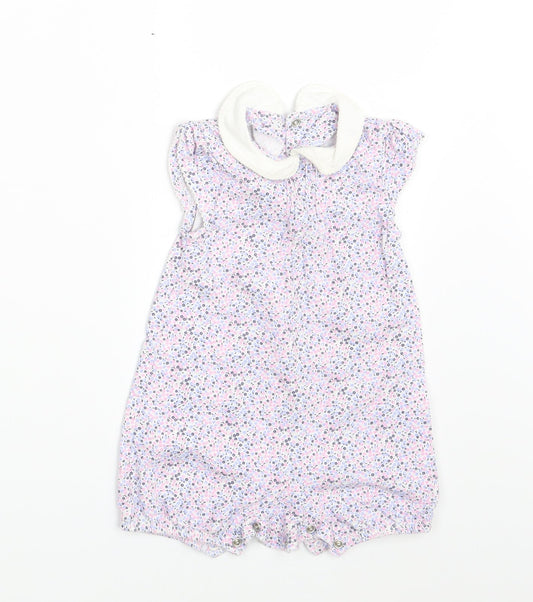 Mothercare Girls Multicoloured Floral T-Shirt Dress Size 3-6 Months