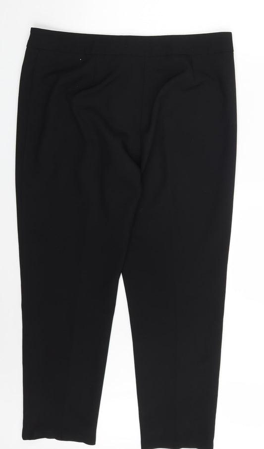George Womens Black Trousers Size 16 L25 in
