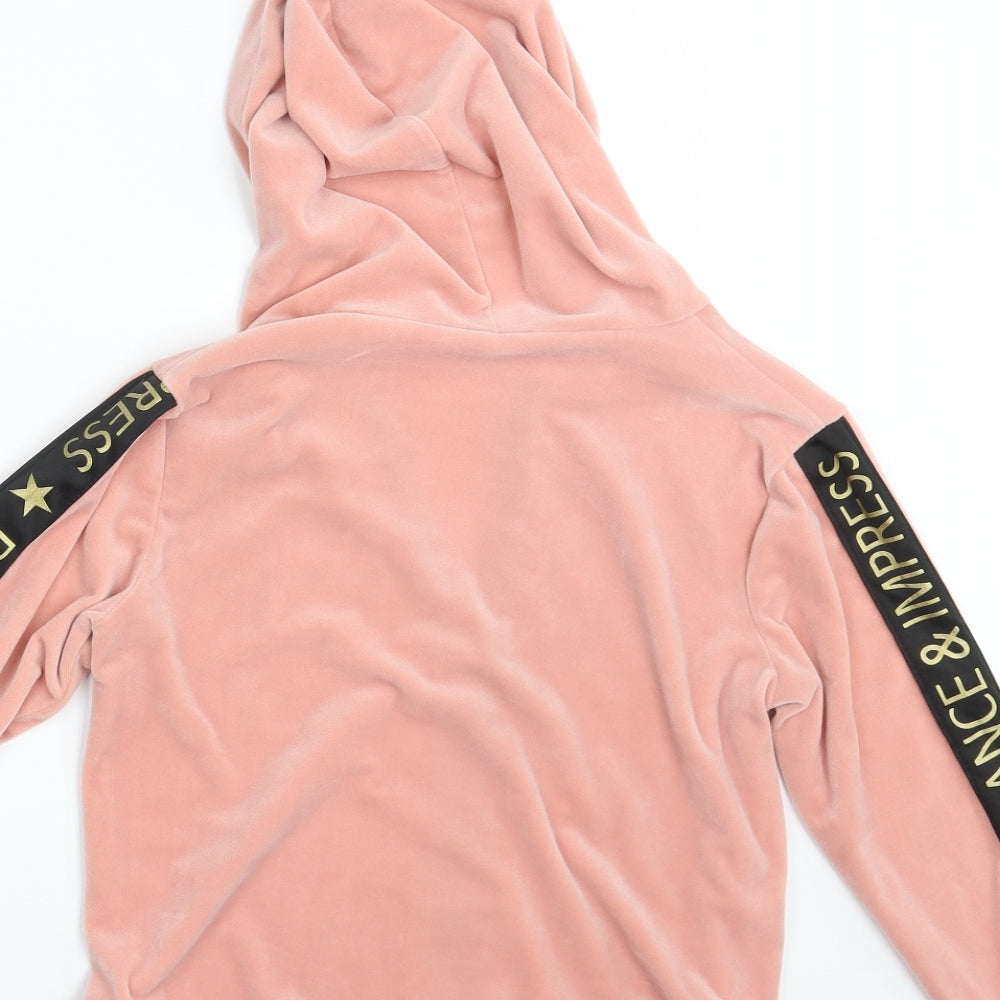 Preworn Girls Pink Full Zip Hoodie One Size - Dance & Impress