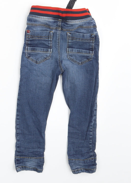 TU Girls Blue Denim Capri Jeans Size 24 Months - Waist 16in; Inside leg 14in