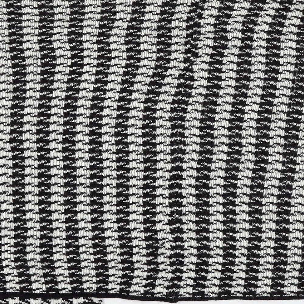 Intuition Womens Black Houndstooth Knit Cardigan Jumper Size S