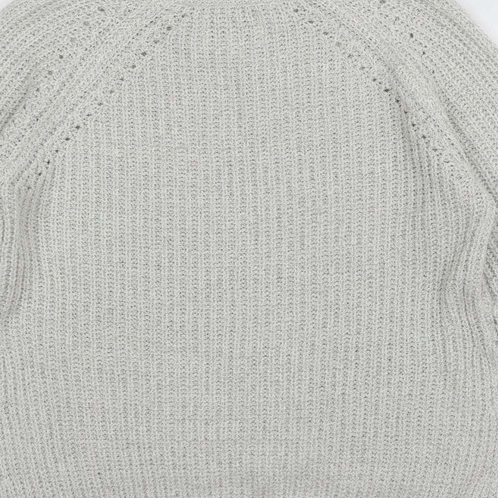 Womens UK Size S Papaya Grey Pullover Jumper