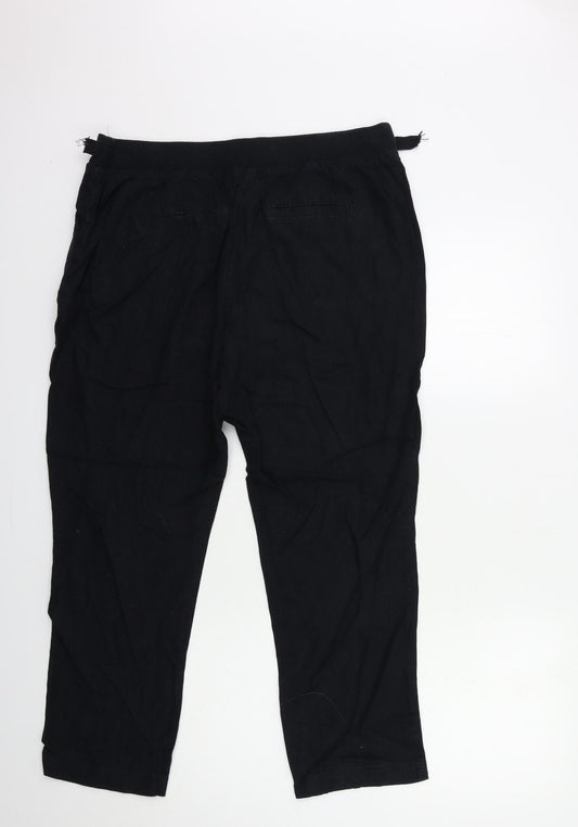 George Womens Black Trousers Size 14 L27 in