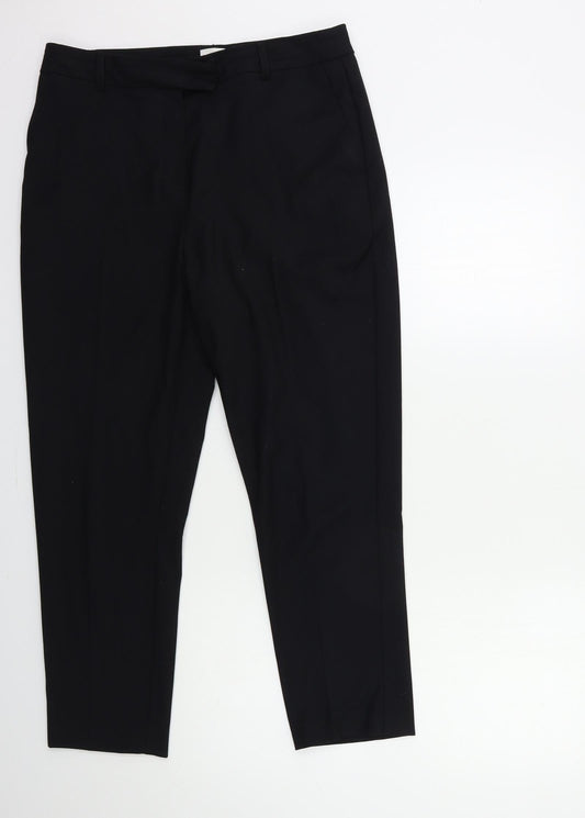 Womens UK Size 12 Linea Regular Fit Black Trousers