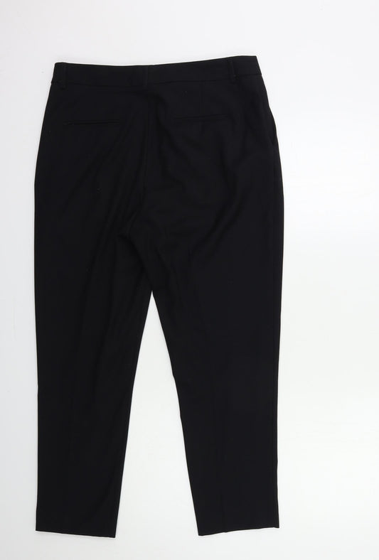 Womens UK Size 12 Linea Regular Fit Black Trousers