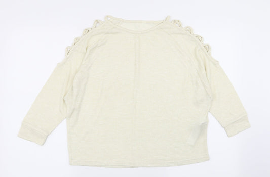 Womens UK Size 10 Avon Ivory Basic T-Shirt
